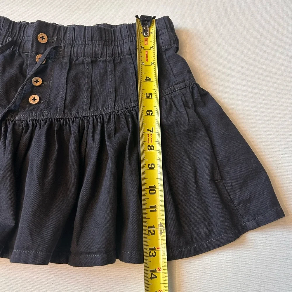 Free People We The Free Roselle Denim Mini Skirt in Black Sz Small NWT See Image